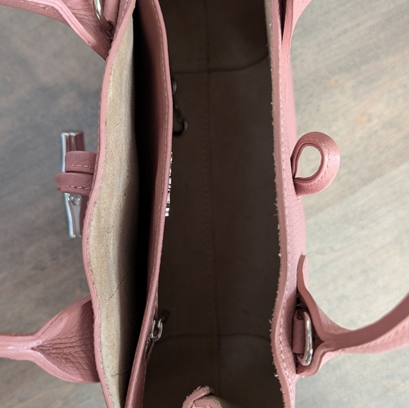 Longchamp - Roseau - Pink - Leather Handbag Tote Crossbody - Excellent Condition - Picture 8 of 11